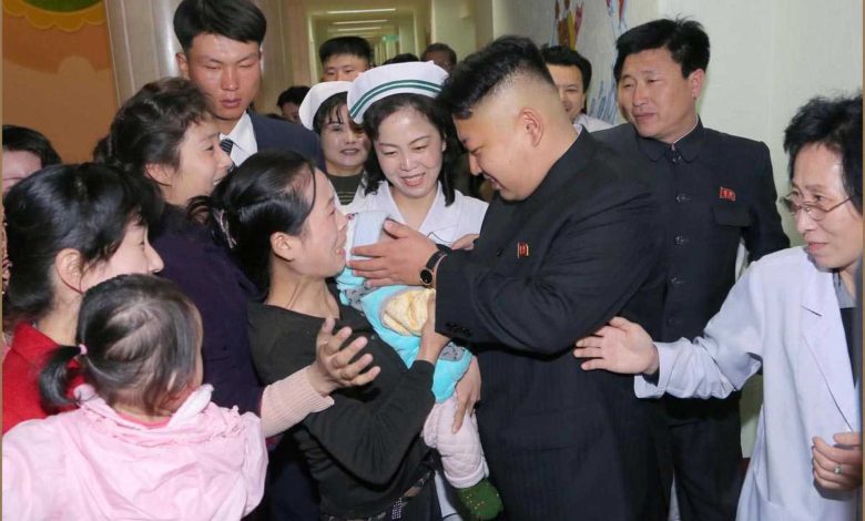 Kim Jong Un visiting the Okryu Children’s Hospital in March Juche 103 (2014)