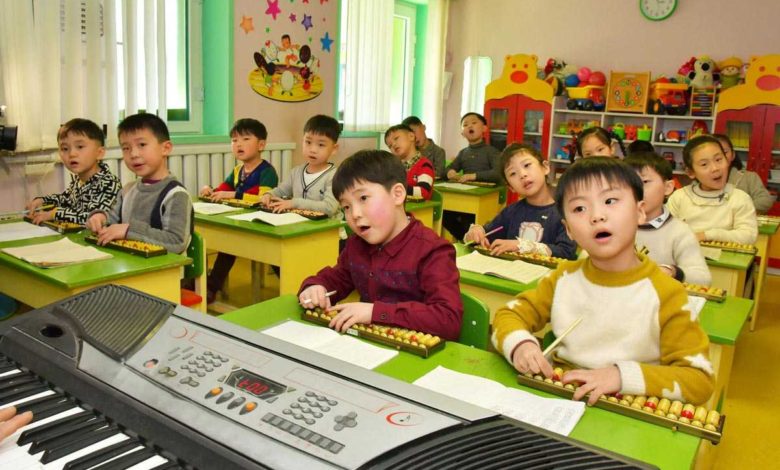 Children receiving pre-school education