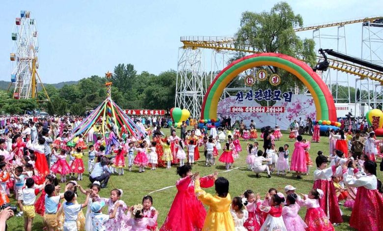 Children celebrating the June 1 international children’s day